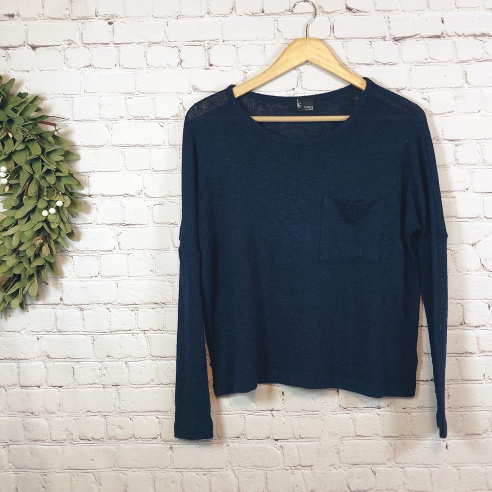 Sparkle & fade cropped sweater